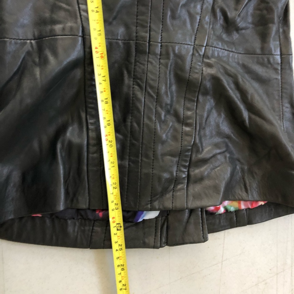 Ted Baker Womens Amilia Shearling Collar Leather Jacket Size 1 US XS - Picture 3 of 7